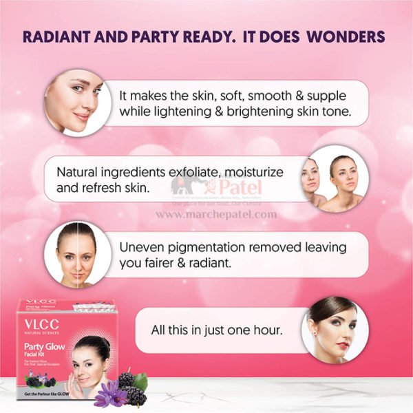 Vlcc - Party Glow Facial Kit  - 75gm - Image 3