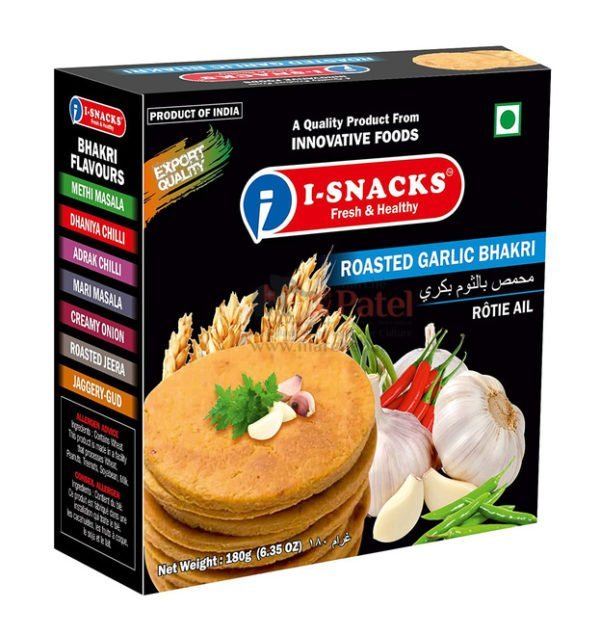 i Snacks roasted Garlic Bhakri