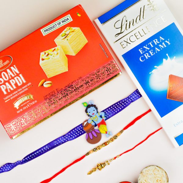 Beautiful Bhaiya Bhabhi Set Of 3 Rakhis