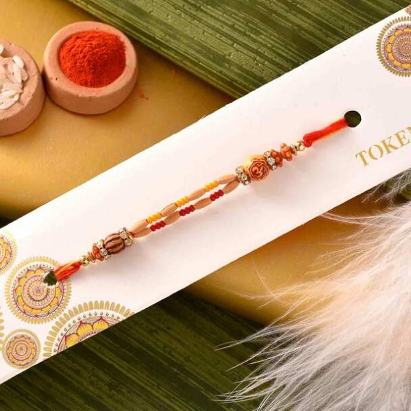 Designer Rakhi with Pista Roll