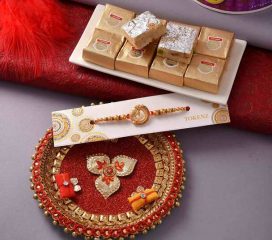 Rakhi with Mewa Bites and Thali