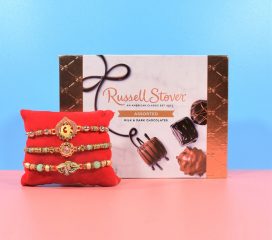 Three Rakhi Set with Russell Stover Assorted Chocolate