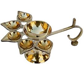 Pooja Brass Panch Aarti Diya
