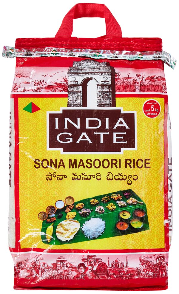 India Gate Sona Masoori Rice 20lb Bag