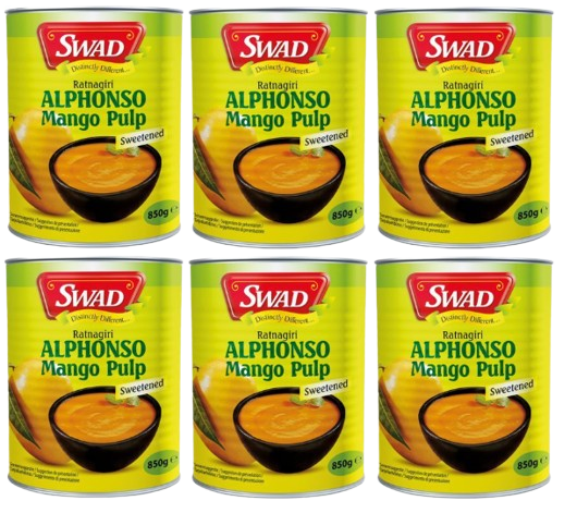 Swad Alphnso Mango Pulp pack of 6
