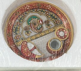Kamaal Marble Puja Thali 9inch